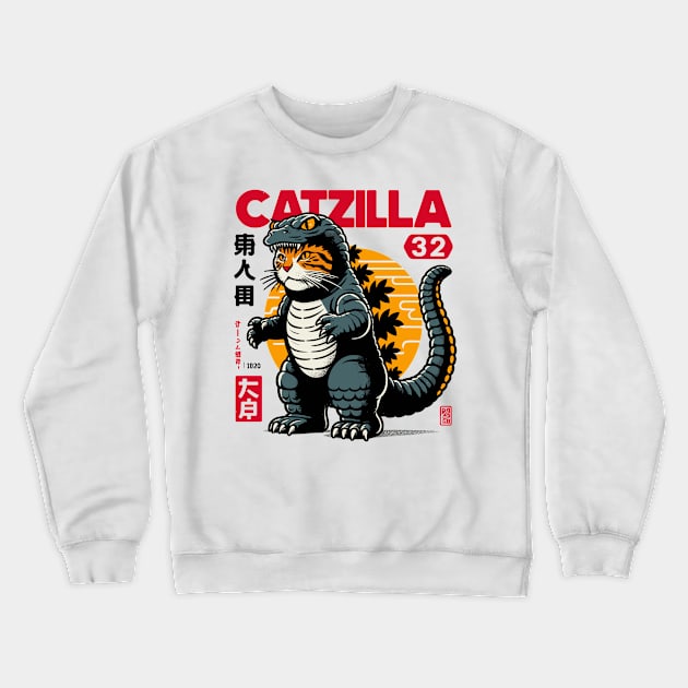 Catzilla Crewneck Sweatshirt by Minisim